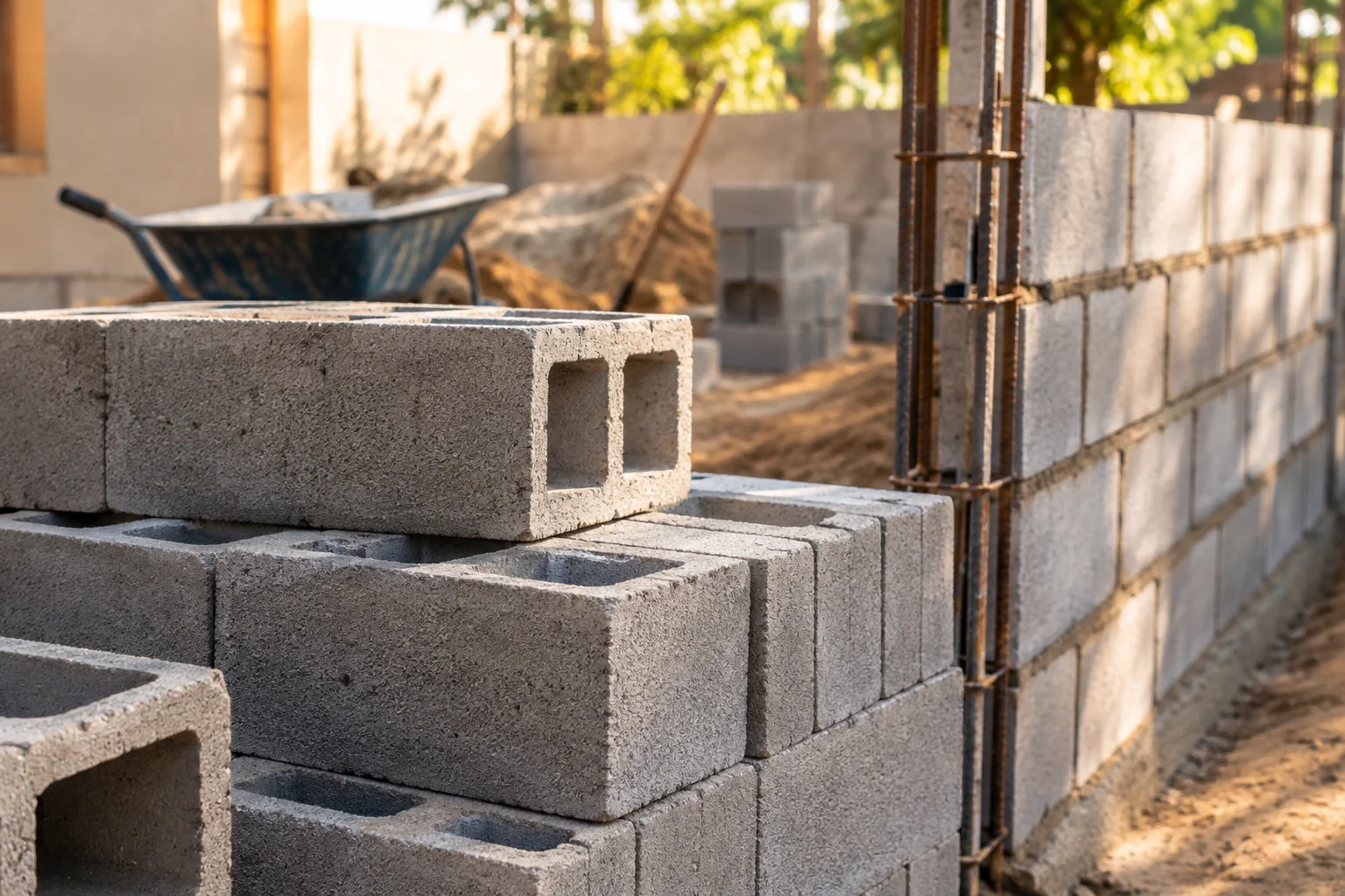 Calculadora de Bloco de Concreto para Muro e Parede